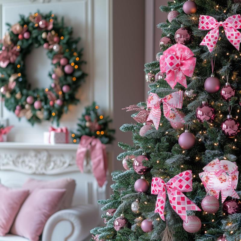 5 ярдов Рождественская Лента Печатная Рождественская Лента из Полиэстера Для Дизайна Ручной Работы Рождественское Украшение Подарочная Упаковка