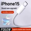 60W Braided Dual Type-C Fast Charging Cable with Data Transfer for Huawei and Apple Devices