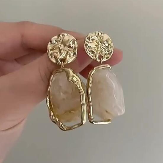 1 пара женских висячих сережек неправильной геометрии, серьги-капли, глянцевые мраморные серьги для вечеринки, свидания, банкета, украшения для ушей из сплава