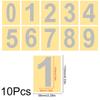10 шт. для знаков, дверей, домашнего адреса, двора, сада, декора, светоотражающие наклейки с номерами почтовых ящиков