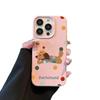 Polka Dot Dachshund for Apple 16 PROMAX Phone Case for IPhone 14 Cartoon 15 Lychee Pattern 13 Soft Shell 12