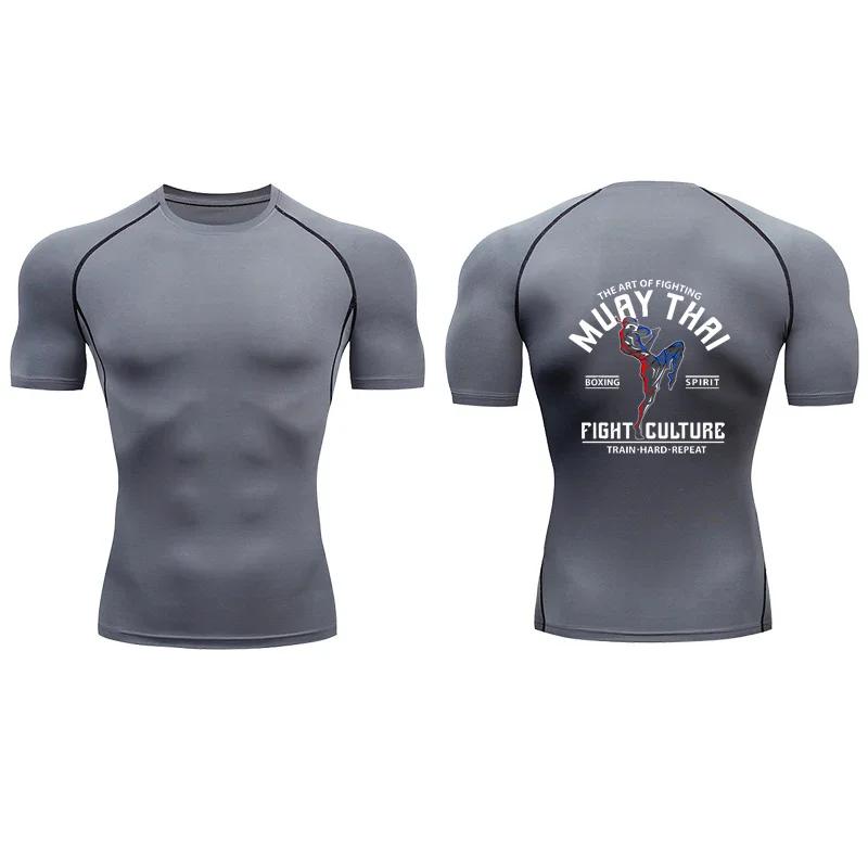 Персонализированная графическая печать компрессионная футболка мужская спортивная одежда для фитнеса быстросохнущая футболка для бега в спортзале, топ для тренировок в спортзале