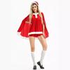 Christmas Costume Cape Santa Claus Christmas Dress Spice Girl Shawl Cape Performance Dress