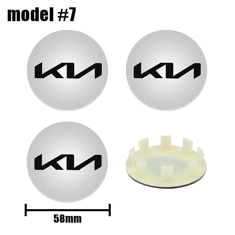 AABJB1 4pcs 58MM Car Wheel Hub Center Caps 54mm 56mm For Rim Cover For KIA K3 K5 Rio Sportage Ceed 3 4 K5 Picanto Optima Sorento