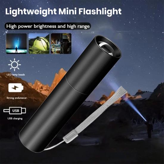 Rechargeable Flashlight Super Bright High Lumens Adjustable Brightness Zoomable Waterproof Tactical Flashlight LED Torch