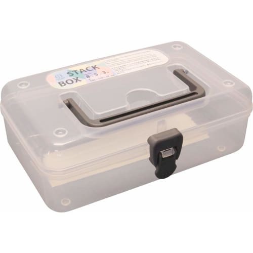 KOKUBO Industries Storage Case Stack Box, Clear, 7 X 13 X 20 Cm, 3808