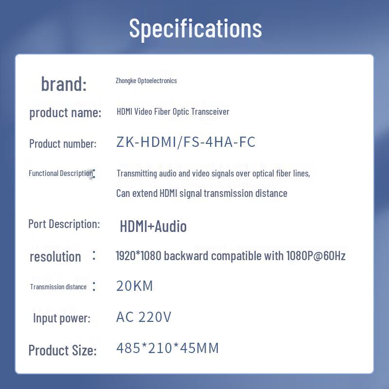 16-Channel HDMI Fiber Optic Extender with Audio