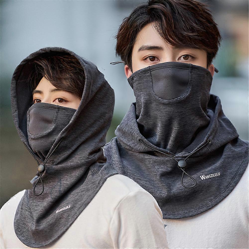 Windproof Mask Winter Warm Headgear Men's And Women's Riding Fleece-lined Neck Set Hat Scarf Integrated Cap