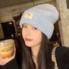 Осень и Зима Новая Модная Универсальная Шапка, Подчеркивающая Маленькое Лицо, Теплая Шапка с Защитой Ушей, Пуловер, Шерстяная Шапка