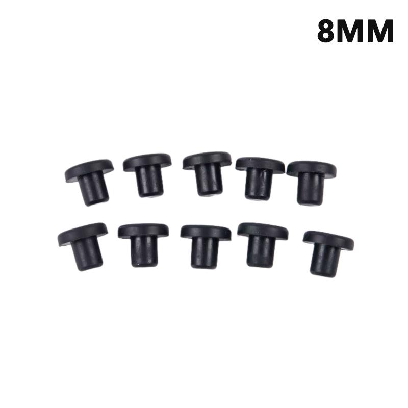 10 шт. Черные силиконовые резиновые заглушки-защелки для отверстий 3 3.5 5 8 до 12 мм Заглушки Уплотнительные пробки