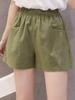 Повседневные шорты из хлопка и конопли, женские широкие брюки большого размера, домашние пляжные шорты, летние свободные повседневные спортивные брюки длиной пять четвертей