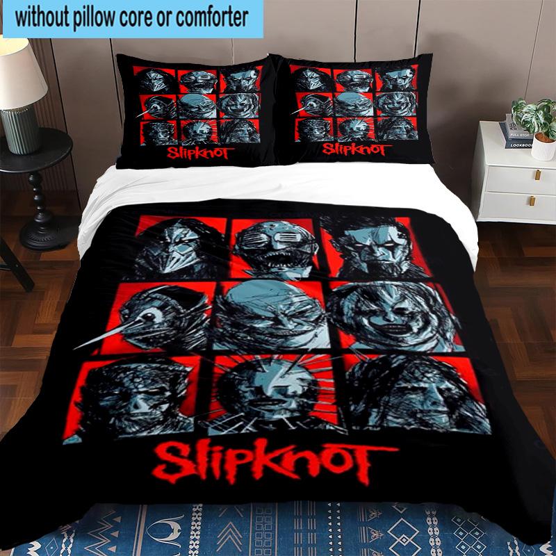 3PCS Skull Rock musi 3pcs Bedding,Including 3PCS Duvet Cover And 2pcs Pillowcases Perfect for Christmas,Ideal for Bedroom, Dormitory