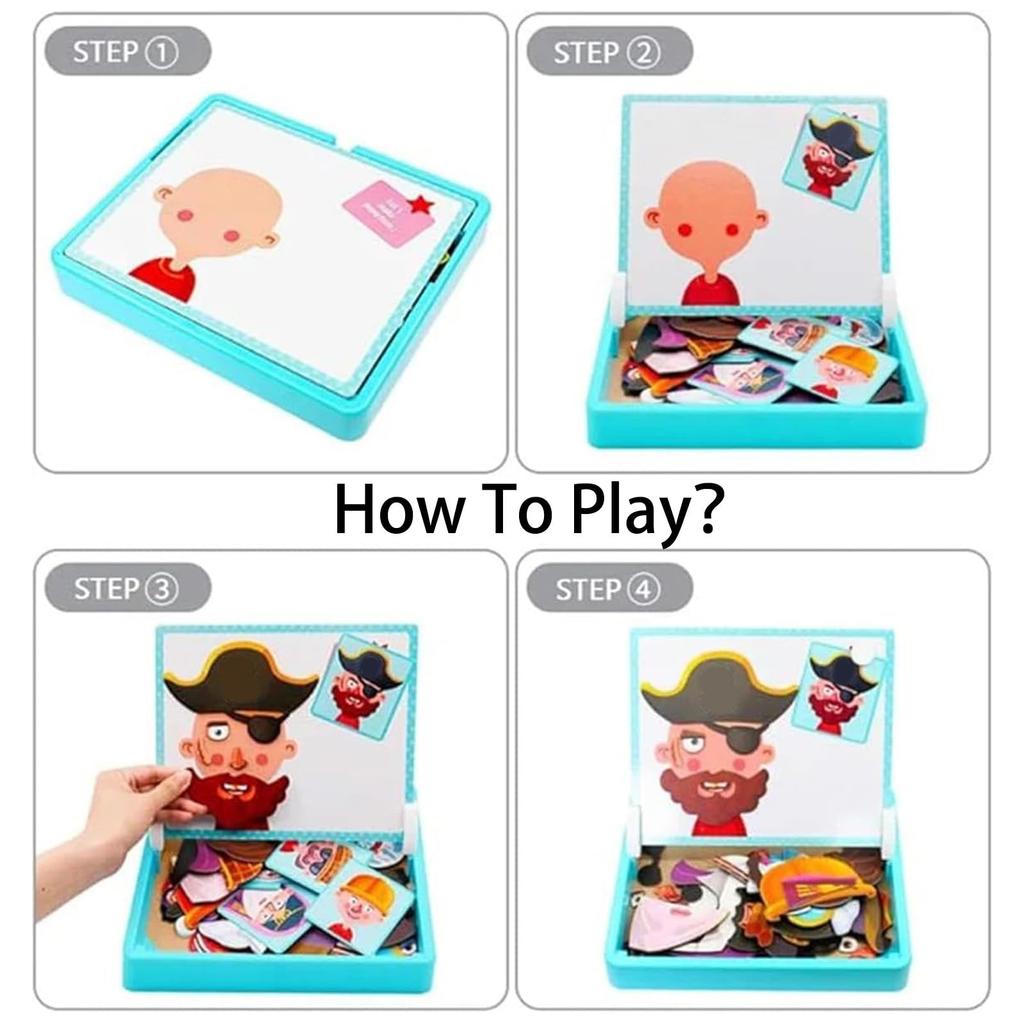 Детский пазл Черты лица Магнитный пазл Магнитная наклейка Запасная игрушка Пазл