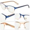Retro Half Frame Clear Lens Presbyopic Eyeglasses Reading Glasses Hyperopia Glasses Optical Eyewear