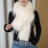 Thick Fluffy Plush Long Strip Scarf 180cm Soft Shawl Fashionable Y2K Girl Scarf  for Warm