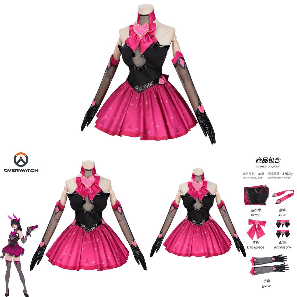 Костюм для косплея Dva Hana Song из Overwatch с льняной тканью для фанатов аниме
