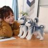 25/30CM Simulation Husky Dog Plush Toy Wolf Soft Stuffed Animal Cute Plush Children Doll Fluffy