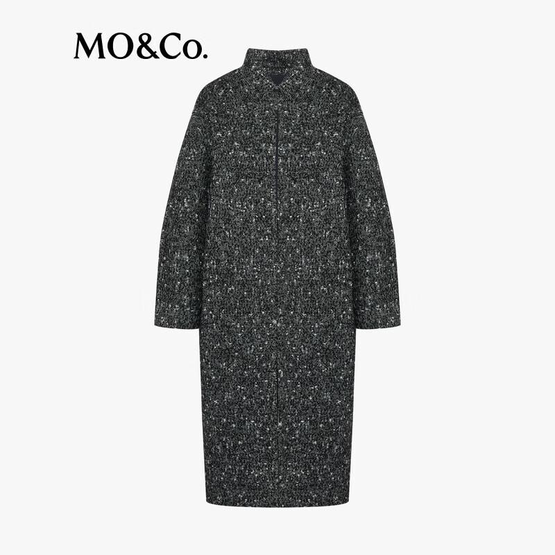 МО&Ко. Женское длинное пальто свободного кроя со смесовой шерсти с поясом