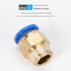 Copper Pneumatic Quick Connector for Air Pipes - External Thread Straight Fitting