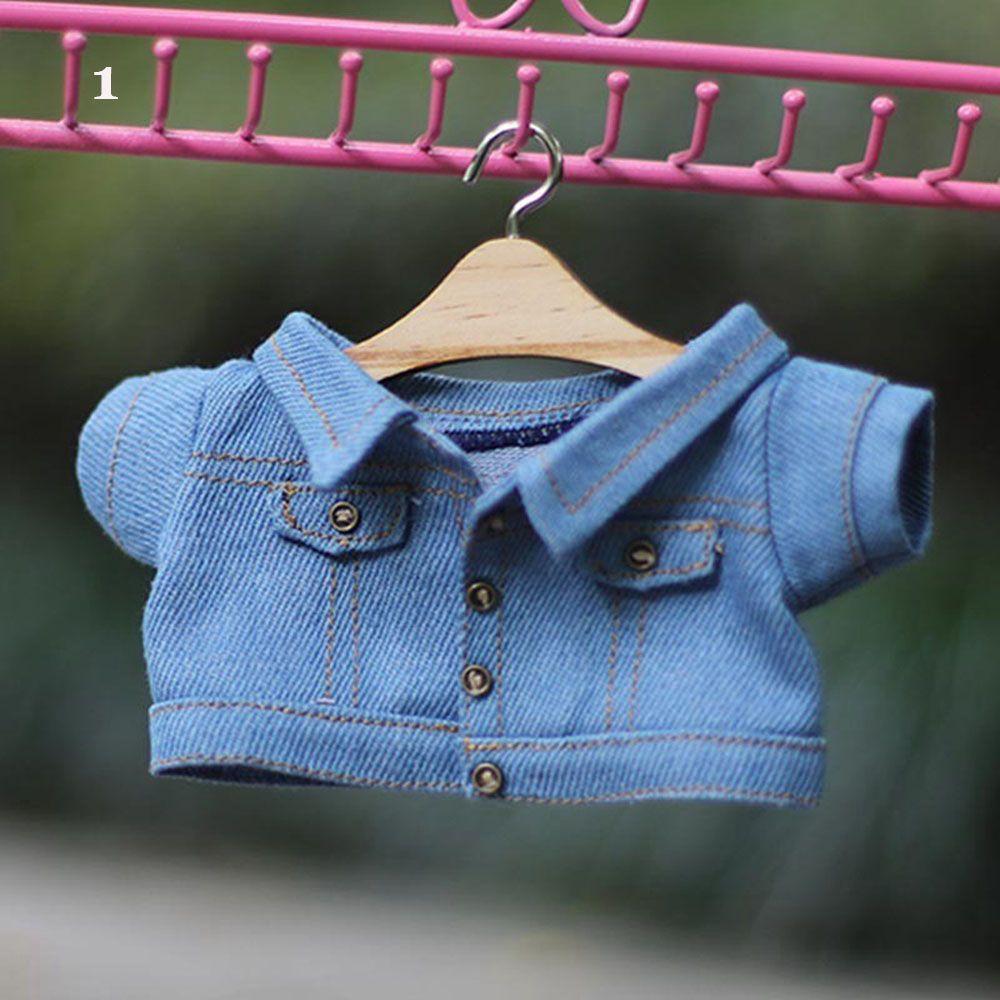 BJD Dolls Jeans Shorts Outfits Doll Clothes Handmade Jacket Pants For 15~20cm Doll Winter Top Coats