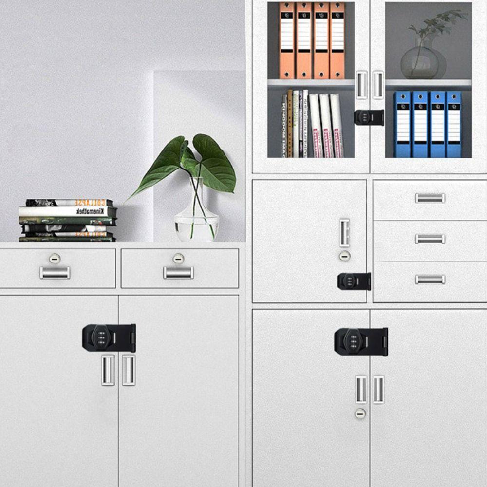 3-Digit Password Door Lock Keyless Combination Password Lock Rotary Hasp Locks Bathroom