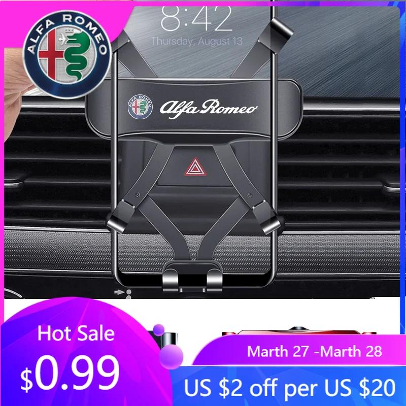 For Alfa Romeo Car Air Outlet Mount Clip Interior Car Phone Holder For Alfa Romeo Giulia Stelvio Giulietta 156 159 147 Mito Tona