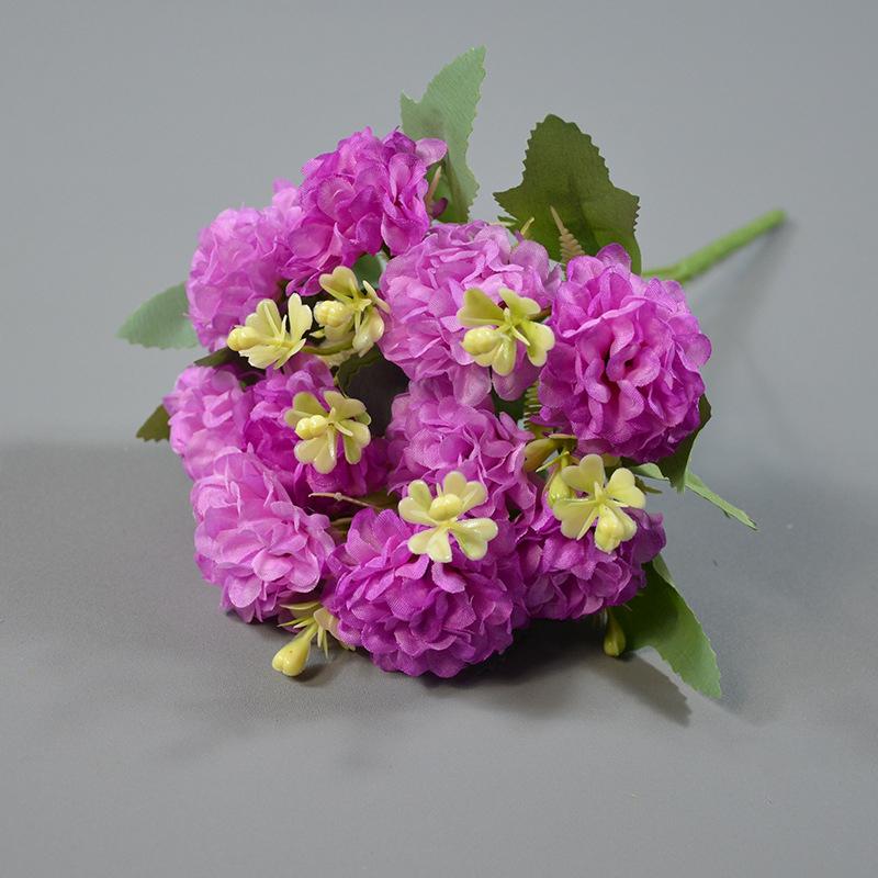 Uflower 33cm Artificial Flowers Silk Hydrangea Bouquet Wedding Holding Flowers Luxury Wedding Home Party Decoration