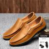 New Autumn Men's Leather Shoes Lightweight Breathable Casual Shoes Breathable Trendy Men's Shoes British Style Business Leather Shoes