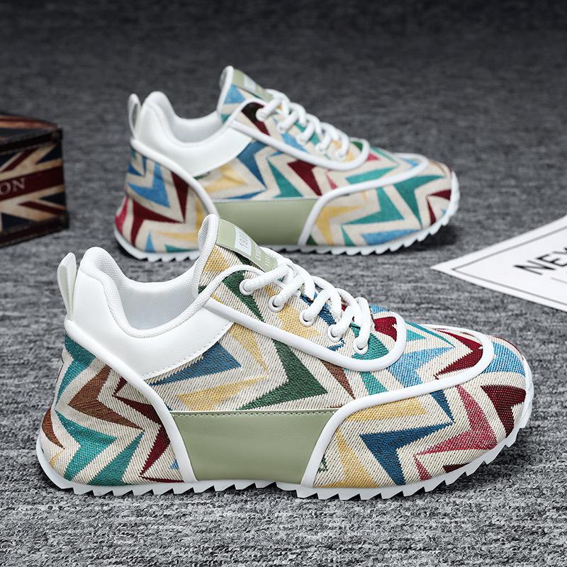 Массивные кроссовки Мужская повседневная обувь Противоскользящие 2025 Смешанный цвет Платформа Роскошные Новые дизайнерские кроссовки для ходьбы Большой размер 45 46 47 48