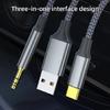 Аудиоразъем 3,5 мм, Кабель USB Type-C на 2 RCA для Бесшовной Интеграции Аудиоустройств Соединительный Кабель