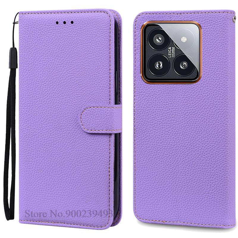 Чехол Mi 14 Mi14 Xiaomi14 Pro для Xiaomi 14, кожаный чехол-кошелек, флип-чехол для Xiaomi 14 Pro, чехол-коробка для Xiaomi Mi 14, чехлы