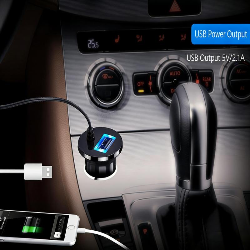 Автомобильный Bluetooth 5.0 Адаптер, Громкая Связь и Аудио Приемник, USB Порт Зарядки 5В 2.1А, 3.5мм AUX Вход для Автомобилей