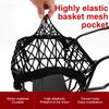 Polyester High Elastic Cargo Net with 4 Adjustable Hooks 360 Degree Rotatable Easy Installation Motorcycle Net for Cargo Storage