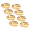 8Pcs 3D Printer Brass Nozzle Hotend Replacement for Bambu Lab X1c P1p 1.75 0.4mm High Temperature