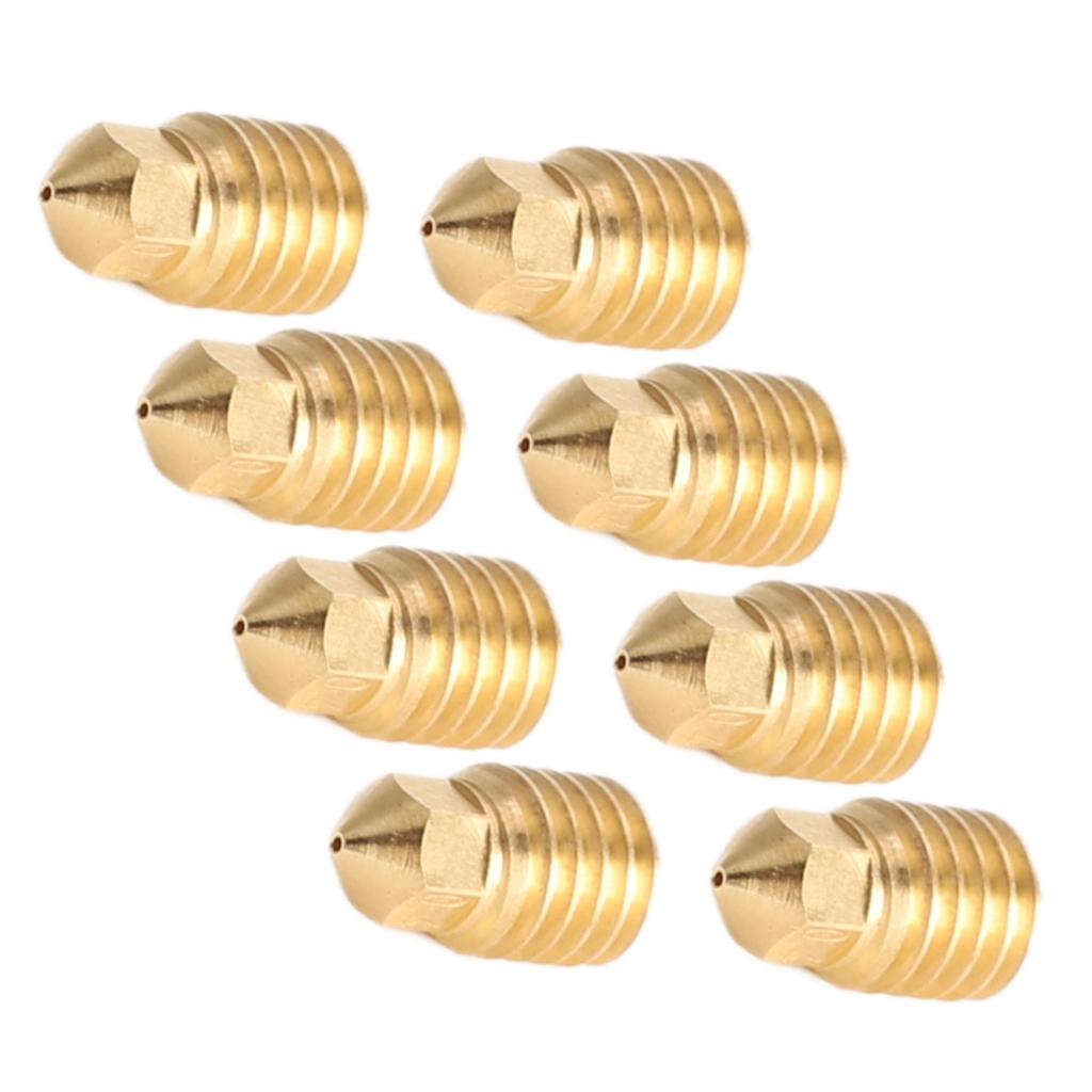 8Pcs 3D Printer Brass Nozzle Hotend Replacement for Bambu Lab X1c P1p 1.75 0.4mm High Temperature