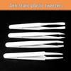 Антистатические пинцеты из углеродного волокна: Белые плоские, изогнутые, заостренные, плоскогубцы и круглогубцы для электроники