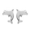 [D7446] - Silver 'Dolphins' Silver Earrings - 10 Mm