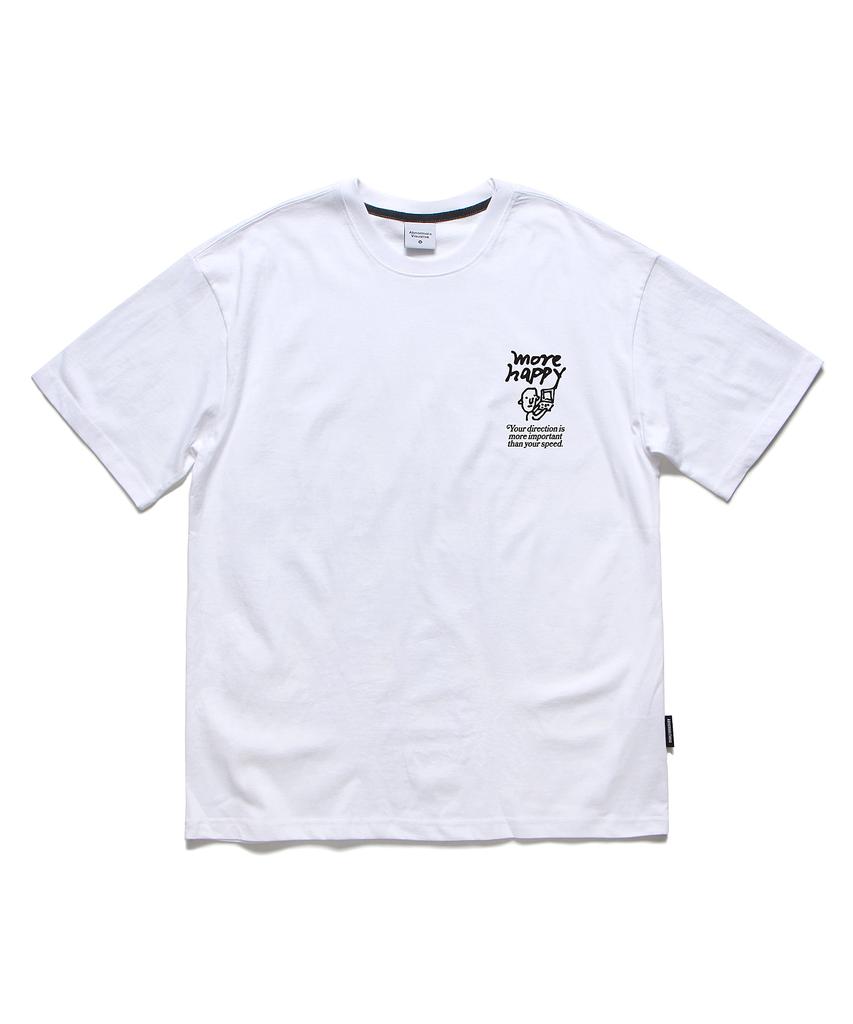 ABNORMALTHING Happy Oversized T-Shirt White