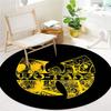 Круглый ковер Wu-Tang Clan, Ковер для гостиной, спальни, дивана, игровой комнаты, Нескользящий коврик для пола