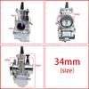 Electroplated White PWK Carburetor for Motorcycle ATV/UTV, Sizes 24-34mm, Racing Modified.