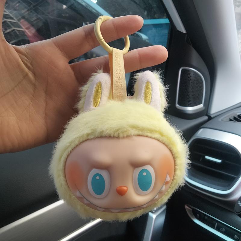 1 Piece Cute Model Doll Bag Pendant Labubu The Monsters Figure Plush Toy Keyring Decor Collection Keychain Kid Birthady Gift