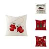 Премиальное качество 18-дюймовой рождественской наволочки из экологичного льна для праздничного декора