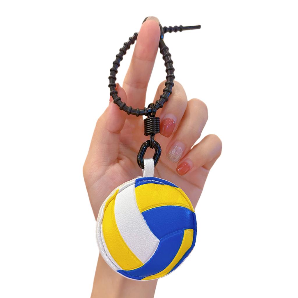 Personalized Keychains Featuring Baseball, Soccer, Basketball, And Volleyball Balls; Leather Bag ; Gifts For Rugby, Soccer, And Sports Enthusiast