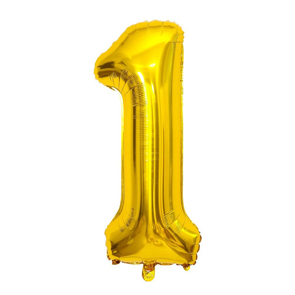 32-Inch US Number Birthday Party Balloons - Individual Aluminum Film