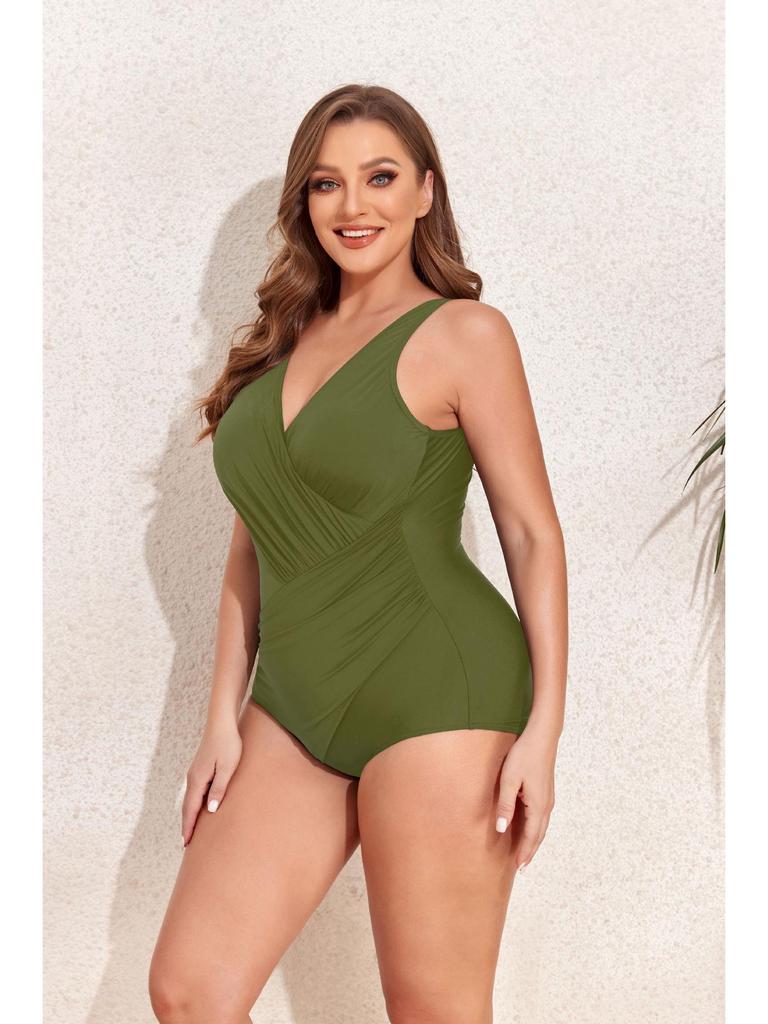 2024 Stylish Plus Size Women's One-Piece Bikini Swimsuit