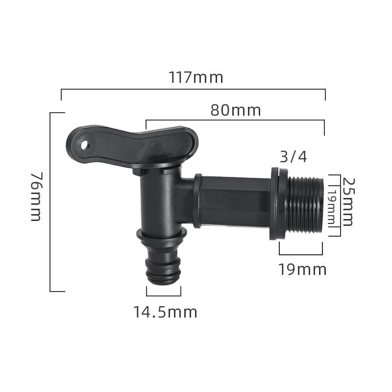 Адаптер-кран для IBC-контейнера, 1/2", 3/4", резьба S60, соединитель, аксессуары для клапана бочки на тонну, фитинг для IBC-контейнера, адаптер клапана 1 дюйм