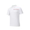 Comfortable Simple Versatile Striped Breathable Short Sleeve Polo Shirt Men Tops Pure-White 152537123-1