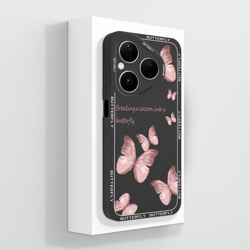 Чехлы для телефонов Huawei Pura 80 Pro Honor X7d X9d X20 V40 с красивыми деревенскими узорами, защитой объектива, из жидкого силикона, противоударный чехол для Huawei