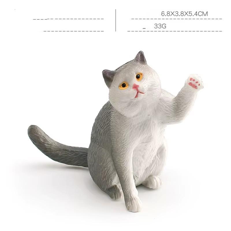 1pc Mini Realistic Cat Figurine Set Cute Orange Tabby British Shorthair Toy Kittens for Kids Decoration Resin Decorative Ornaments