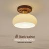 Wabi-Sabi Walnut Ceiling Light for Hallways and Entrances